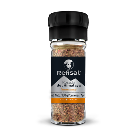 Sal Rosada Himalaya Cristales Mix Paprika Y Cilantro Salero Molino 100g